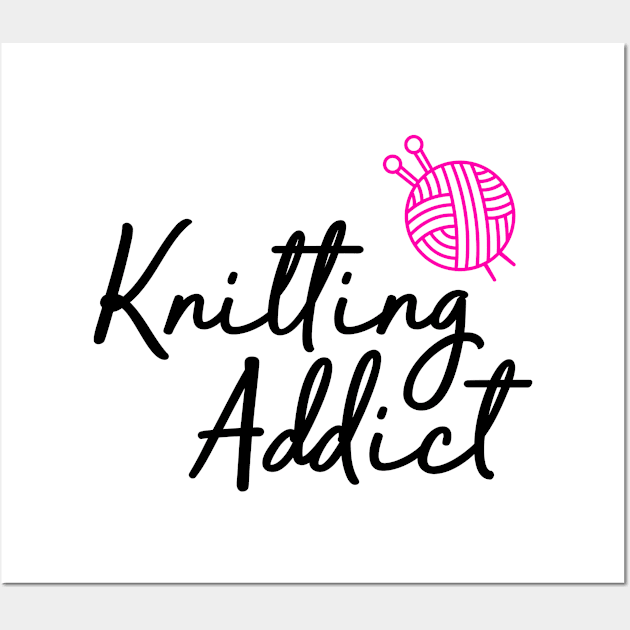 knitting addict Wall Art by Jabinga